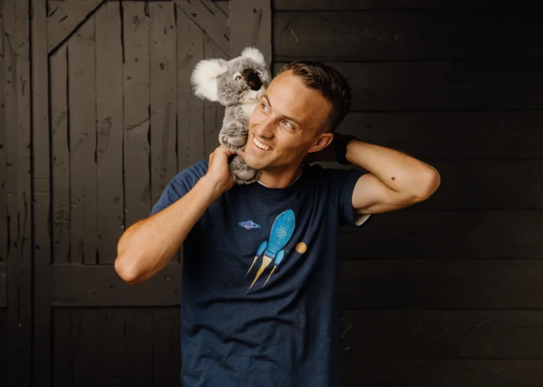 Kent C. Dodds with Kody the Koala